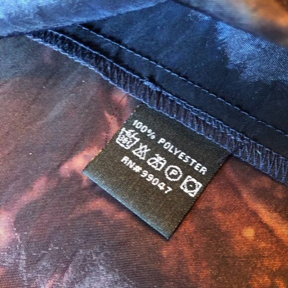 Piano Tie Dyed Silky Jacket Sz.M - Picture 8 of 11